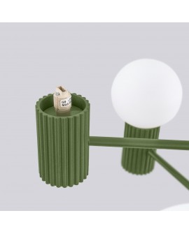 Żyrandol HALO 6 zielony oliwkowy Sollux SL.1832