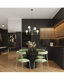 Żyrandol HALO 6 zielony oliwkowy Sollux SL.1832