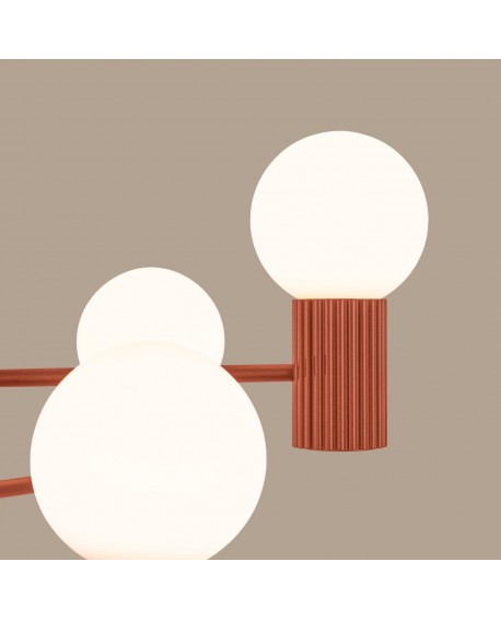 Żyrandol HALO 6 ochra czerwona Sollux SL.1833