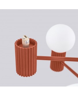 Żyrandol HALO 6 ochra czerwona Sollux SL.1833