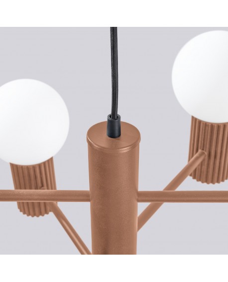 Żyrandol HALO 6 mocca Sollux SL.1834