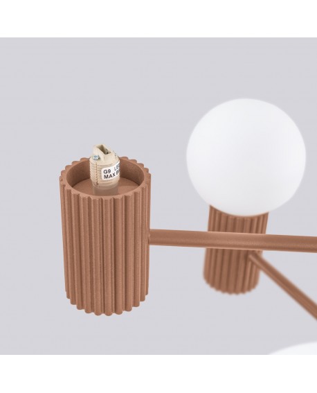 Żyrandol HALO 6 mocca Sollux SL.1834