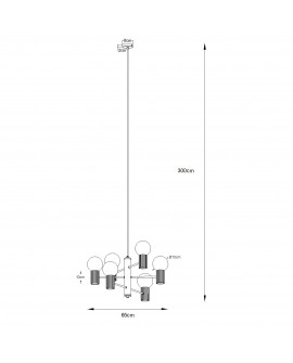 Żyrandol HALO 6 mocca Sollux SL.1834