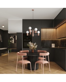 Żyrandol HALO 6 mocca Sollux SL.1834