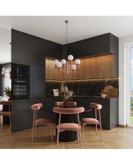 Żyrandol HALO 6 mocca Sollux SL.1834