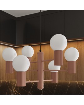 Żyrandol HALO 6 mocca Sollux SL.1834