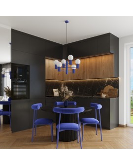 Żyrandol HALO 6 ultramaryna Sollux SL.1835