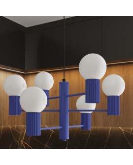 Żyrandol HALO 6 ultramaryna Sollux SL.1835