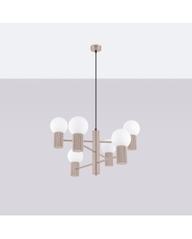 Żyrandol HALO 6 taupe Sollux SL.1836