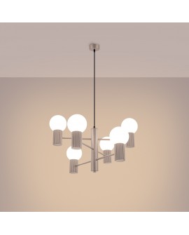 Żyrandol HALO 6 taupe Sollux SL.1836
