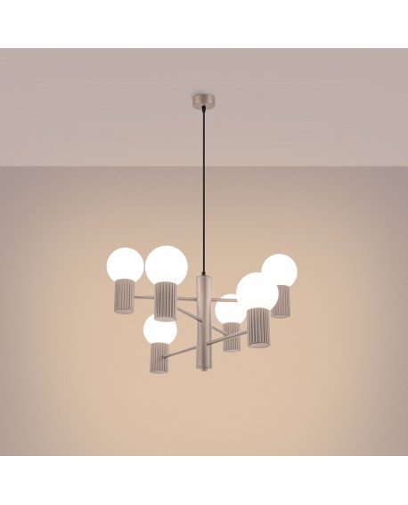 Żyrandol HALO 6 taupe Sollux SL.1836