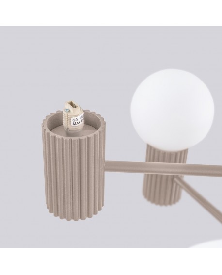 Żyrandol HALO 6 taupe Sollux SL.1836