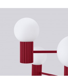 Żyrandol HALO 6 burgund Sollux SL.1837