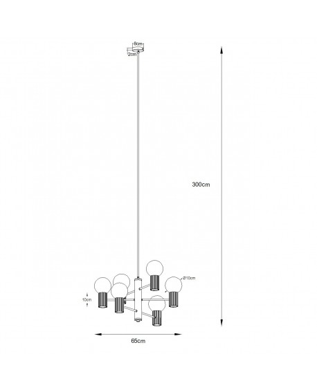 Żyrandol HALO 6 burgund Sollux SL.1837
