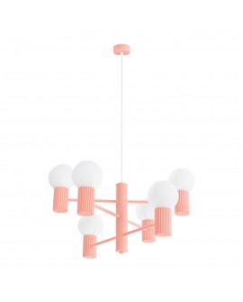 Żyrandol HALO 6 brzoskwiniowy Sollux SL.1838