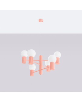 Żyrandol HALO 6 brzoskwiniowy Sollux SL.1838