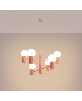 Żyrandol HALO 6 brzoskwiniowy Sollux SL.1838