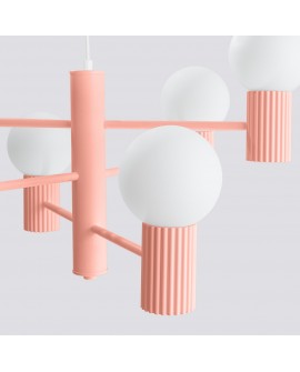 Żyrandol HALO 6 brzoskwiniowy Sollux SL.1838