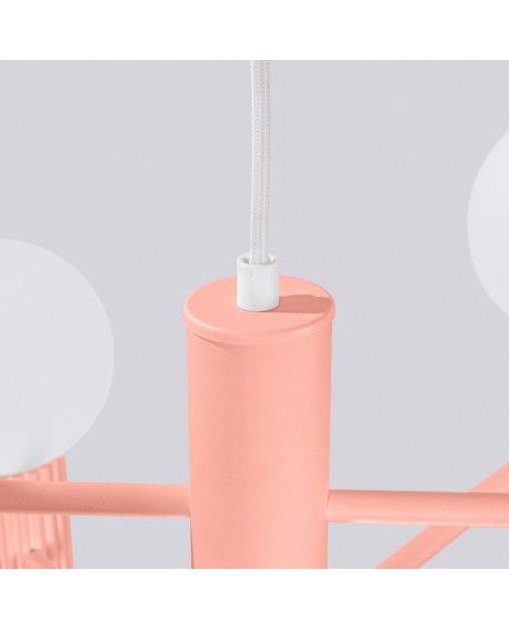 Żyrandol HALO 6 brzoskwiniowy Sollux SL.1838