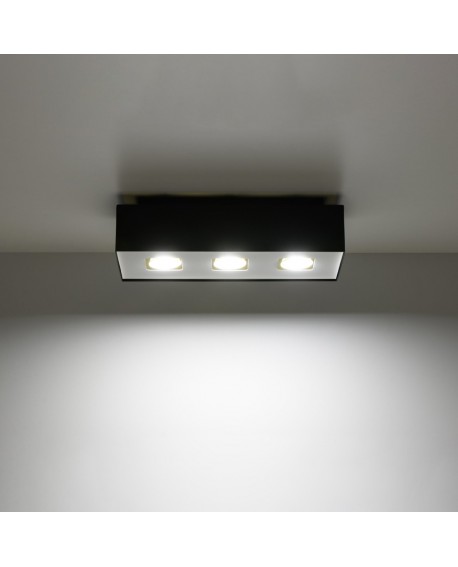 Plafon MONO 3 czarny