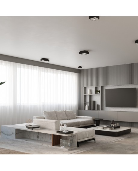 Plafon MONO 3 czarny