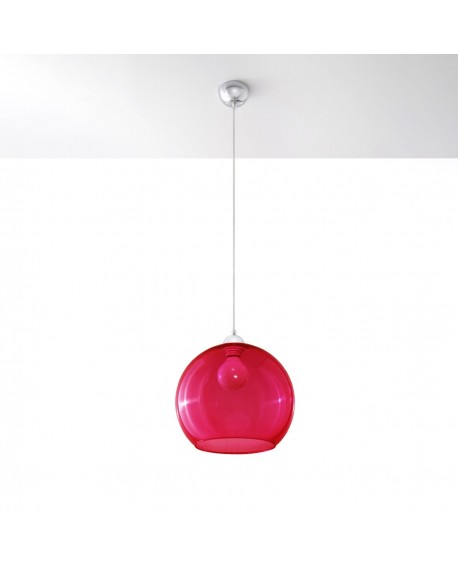 Lampa wisząca BALL czerwona