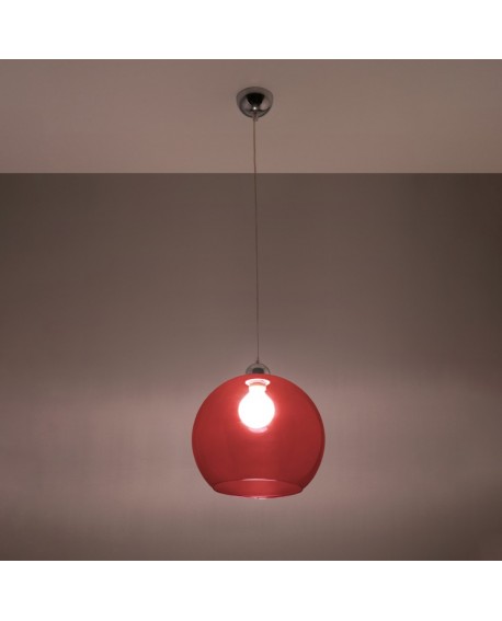 Lampa wisząca BALL czerwona