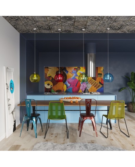 Lampa wisząca BALL czerwona