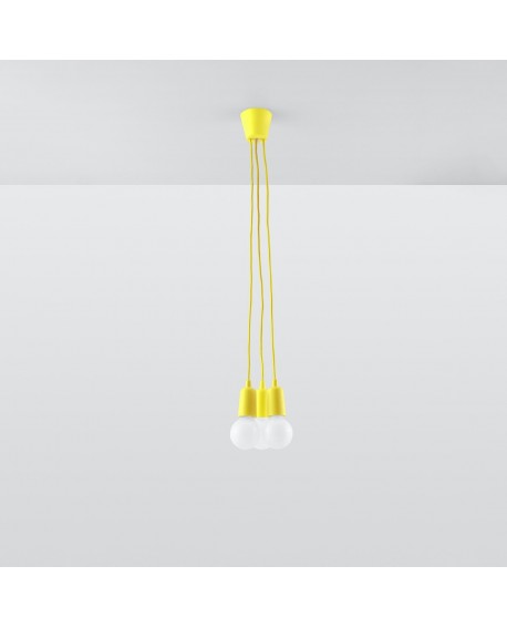 Lampa wisząca DIEGO 3 żółta