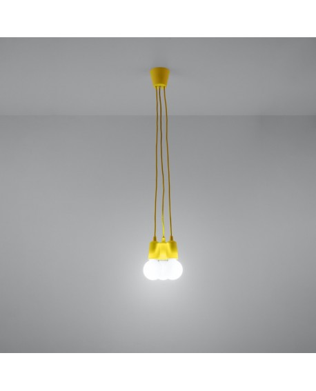 Lampa wisząca DIEGO 3 żółta