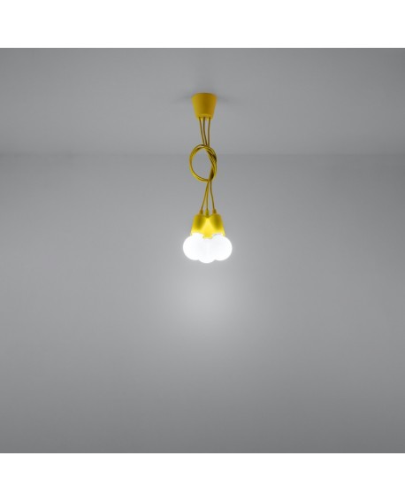 Lampa wisząca DIEGO 3 żółta