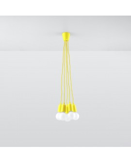 Lampa wisząca DIEGO 5 żółta