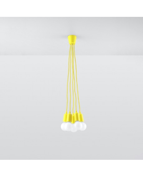 Lampa wisząca DIEGO 5 żółta