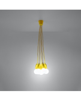 Lampa wisząca DIEGO 5 żółta