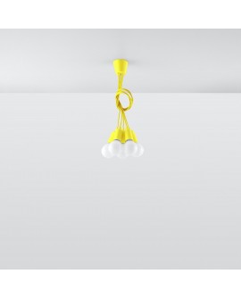 Lampa wisząca DIEGO 5 żółta