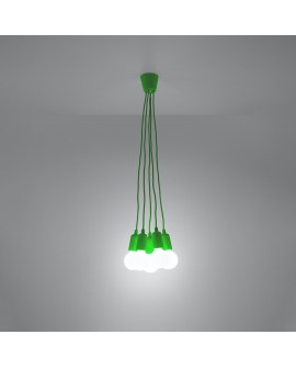 Lampa wisząca DIEGO 5 zielony