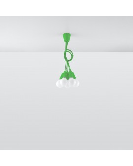 Lampa wisząca DIEGO 5 zielony