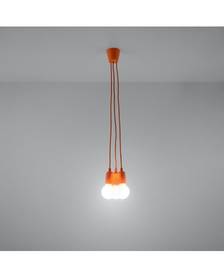 Lampa wisząca DIEGO 3 pomarańczowy