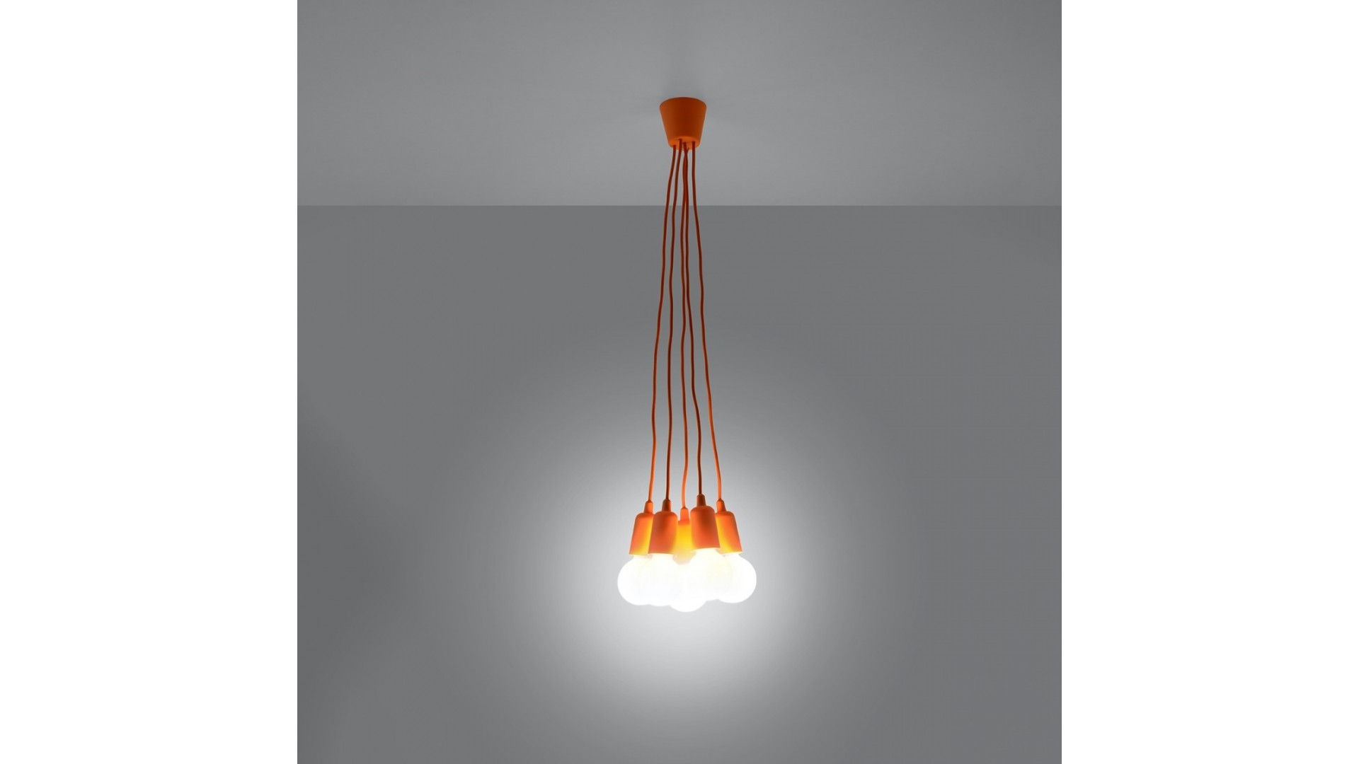 Lampa wisząca DIEGO 5 pomarańczowy