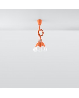 Lampa wisząca DIEGO 5 pomarańczowy