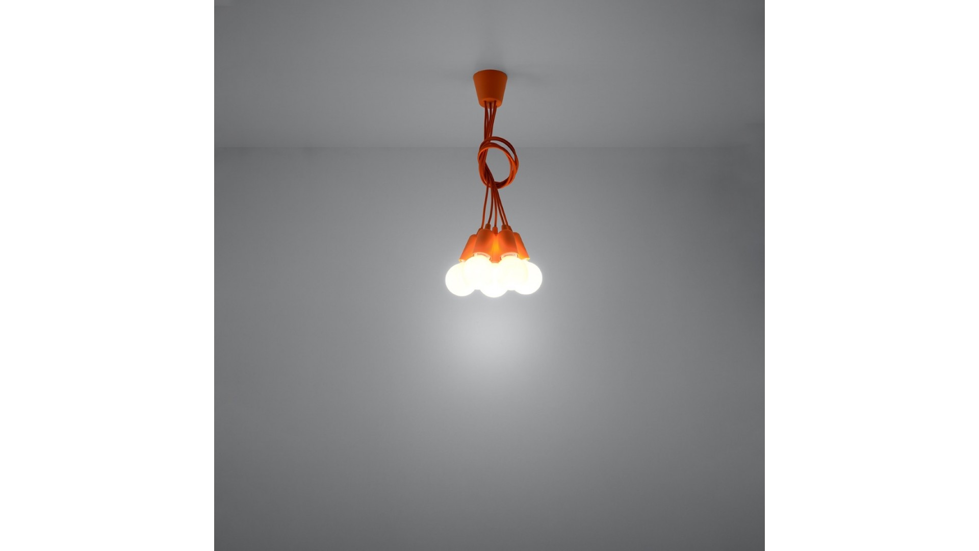 Lampa wisząca DIEGO 5 pomarańczowy
