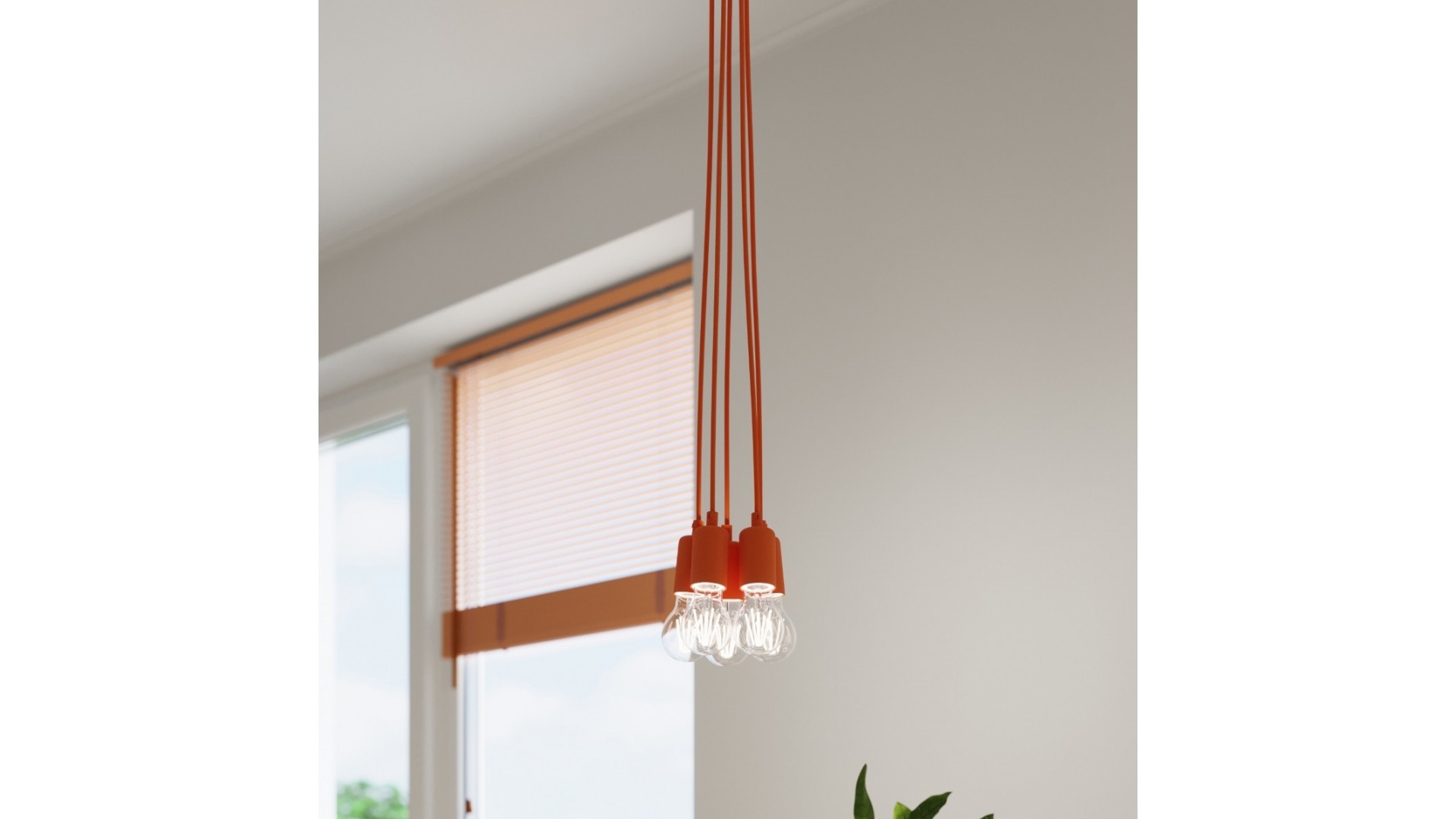Lampa wisząca DIEGO 5 pomarańczowy