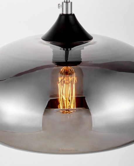 LAMPA WISZĄCA NOWOCZESNA LOFT SZARA BROSSO D30 LUMINA DECO