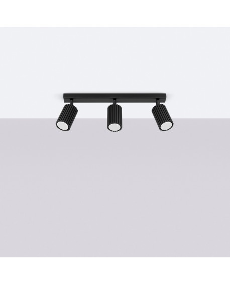 Plafon KARBON 3L czarny