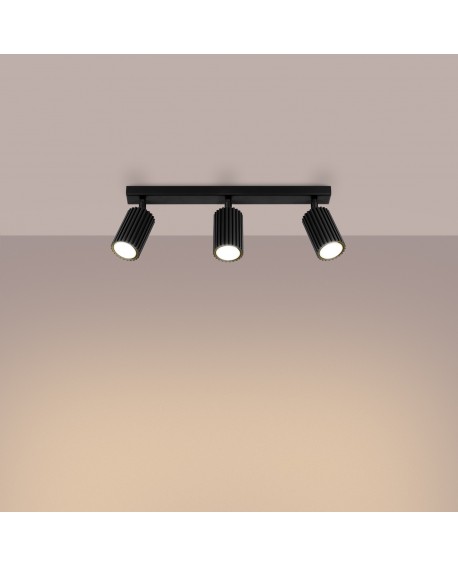 Plafon KARBON 3L czarny