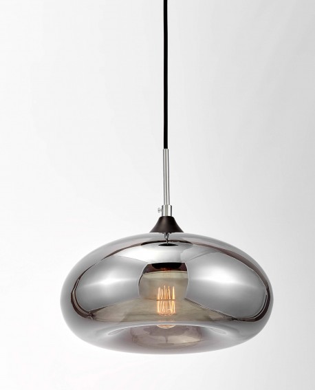 LAMPA WISZĄCA NOWOCZESNA LOFT SZARA BROSSO D30 LUMINA DECO