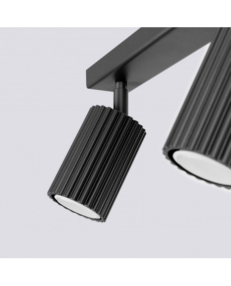 Plafon KARBON 3L czarny