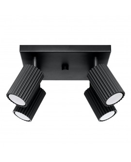 Plafon KARBON 4 czarny