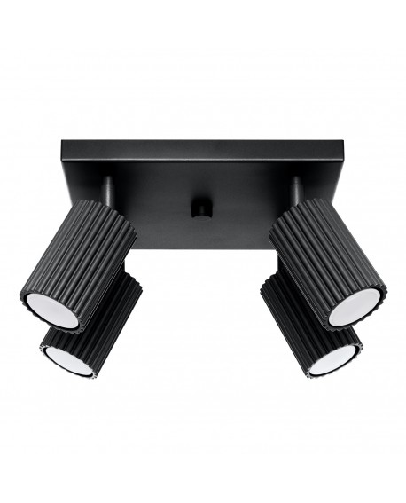 Plafon KARBON 4 czarny