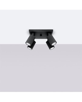 Plafon KARBON 4 czarny